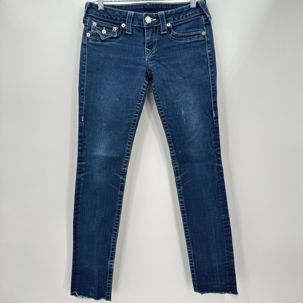 True Religion Womens Jeans Size 28 Skinny Blue Denim Made in USA